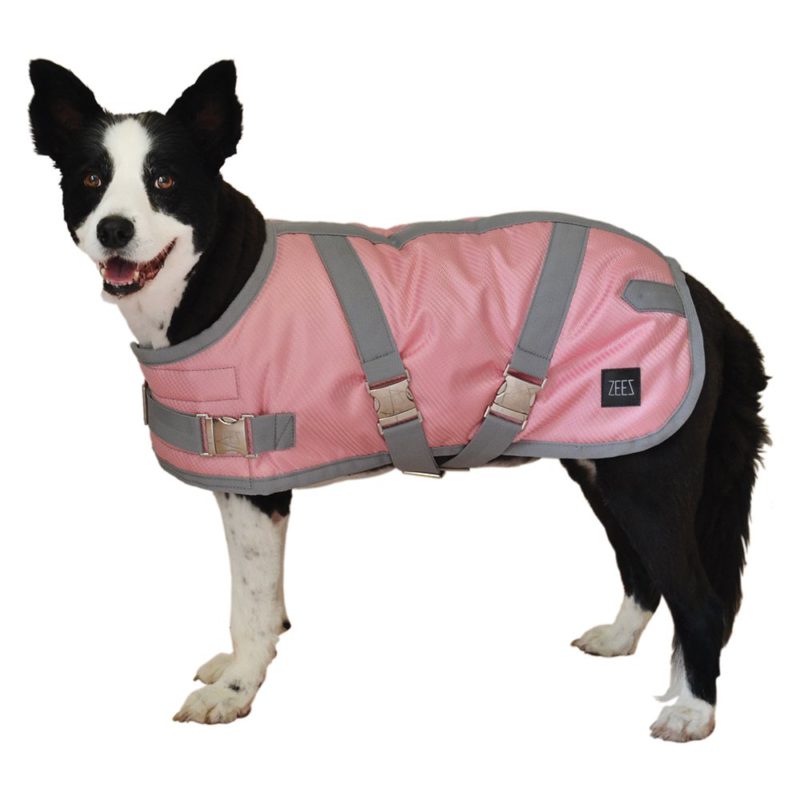 ZeeZ SUPREME Dog Coat Flamingo Pink /Grey - Image 4