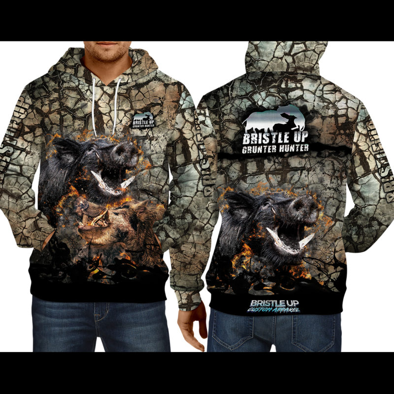 Bristle Up Grunter Hunter Cracked Design - BU007 - Image 3