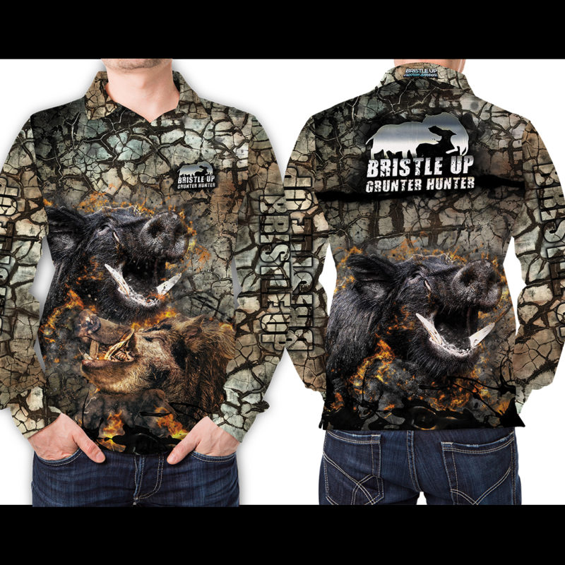 Bristle Up Grunter Hunter Cracked Design - BU007 - Image 5