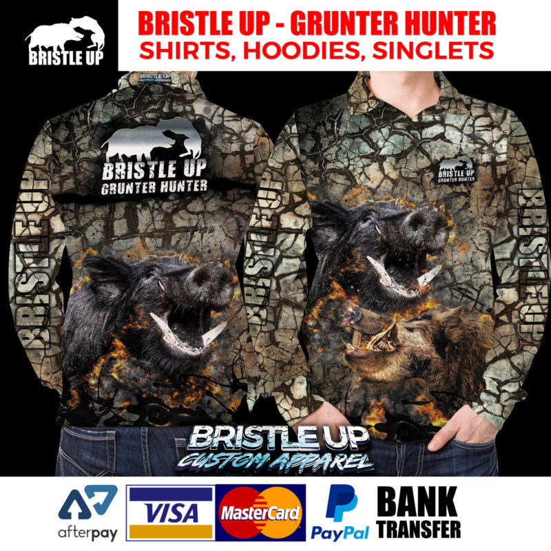 Bristle Up Grunter Hunter Cracked Design - BU007