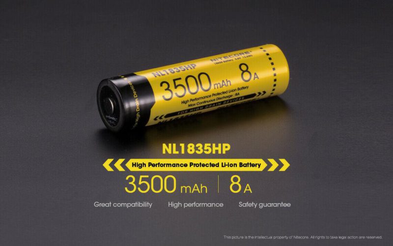 1 x Nitecore NL1835HP 8A 3.6v - 18650