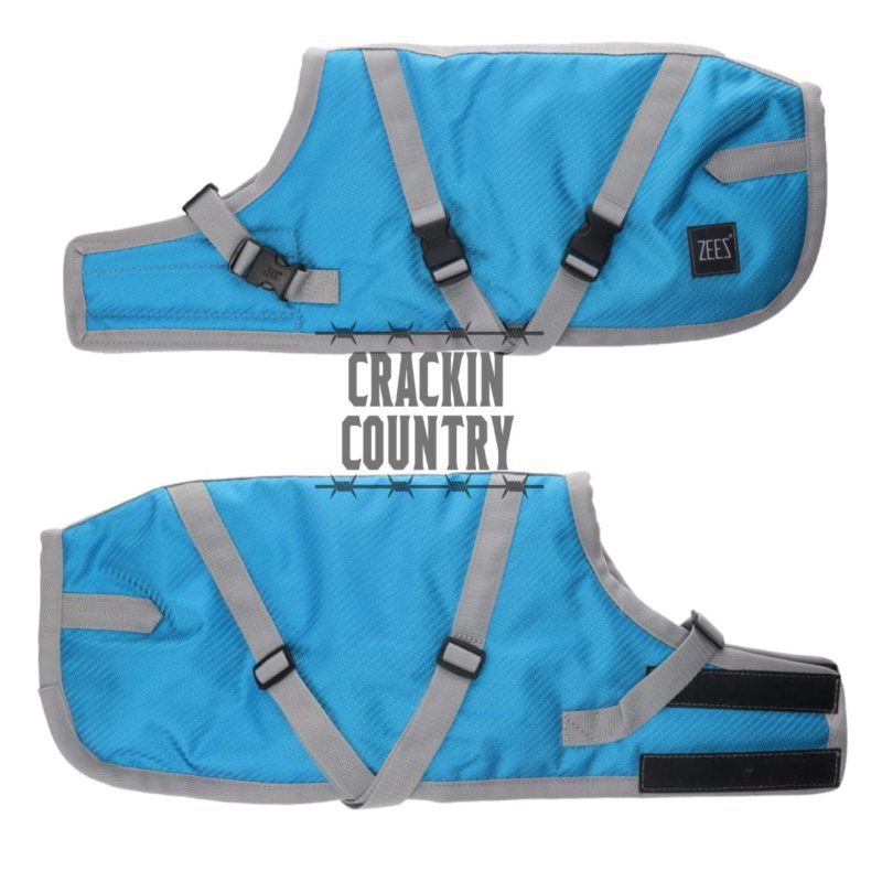 ZeeZ SUPREME Dog Coat GEN 2 Turquoise/ Grey