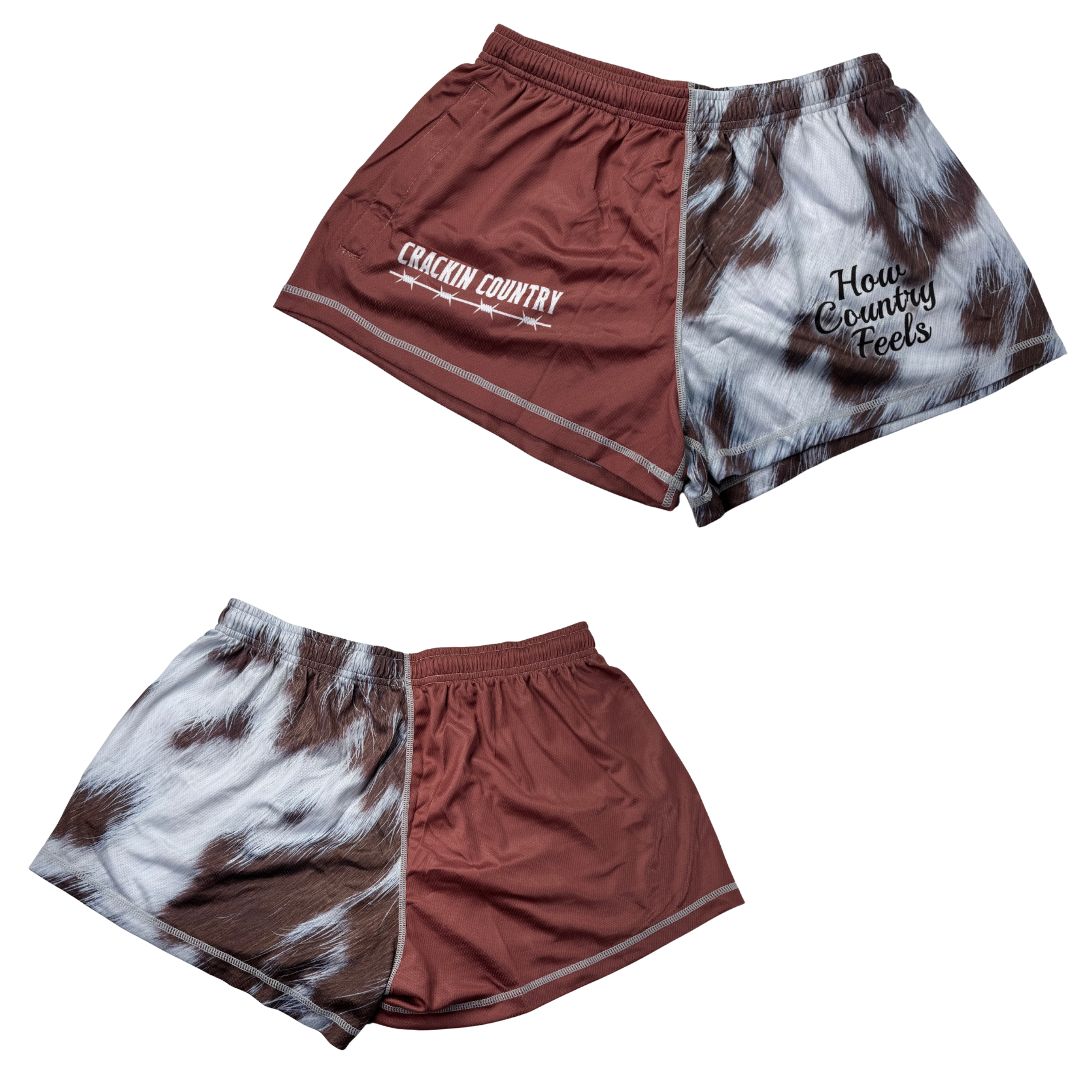 Maroon Cowhide CC Footy Shorts – Kids & Adults #009 - Image 2